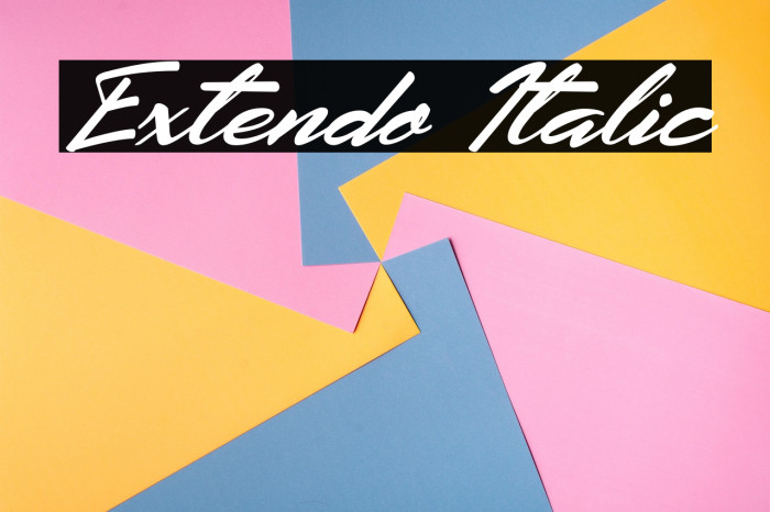 Extendo Italic Example 3