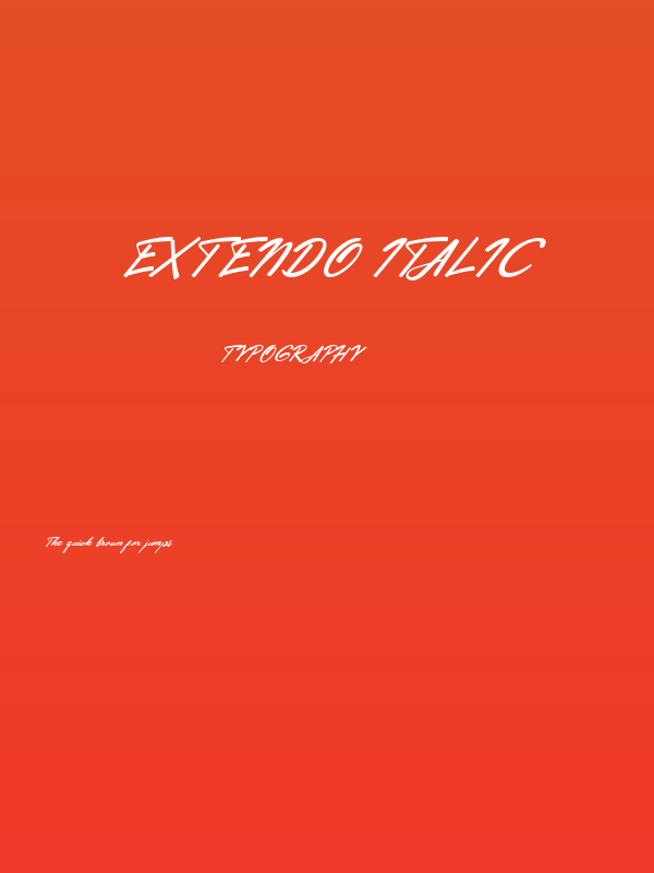 Extendo Italic Poster