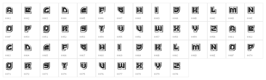 Exterior Filled Regular Character Map