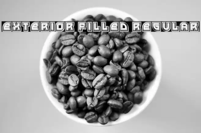 Exterior Filled Regular Font examples