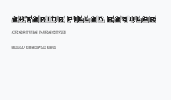 Exterior Filled Regular Business Card