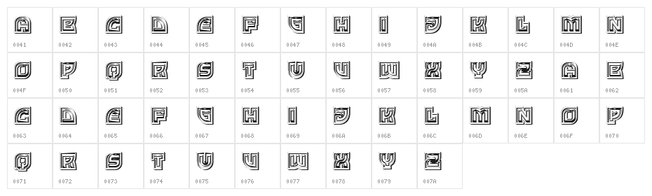 Exterior Regular Character Map