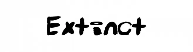 Extinct  font caratteri gratis