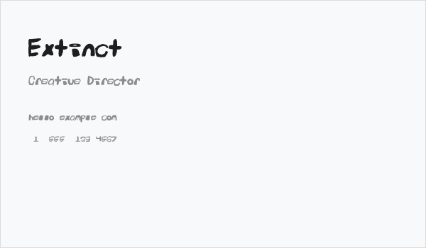 Extinct Business Card