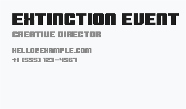 Extinction Event Business Card