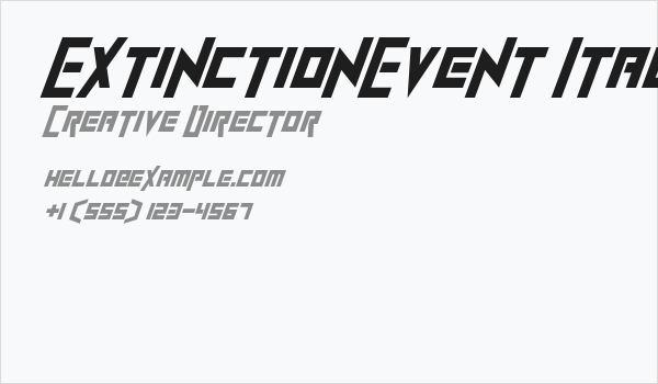 ExtinctionEvent Italic Business Card