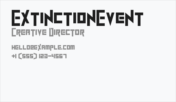 ExtinctionEvent Business Card