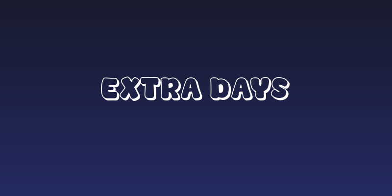 Extra Days Social Header