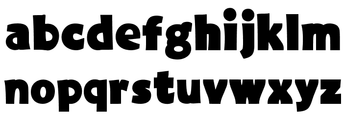 Extra Fat Font LOWERCASE