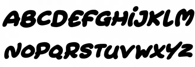 Extra Fruity Italic 字体 大写