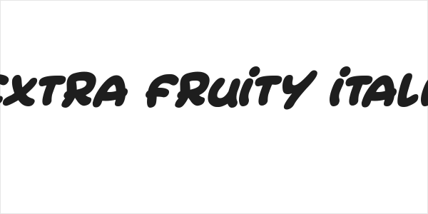 Extra Fruity Italic Logo