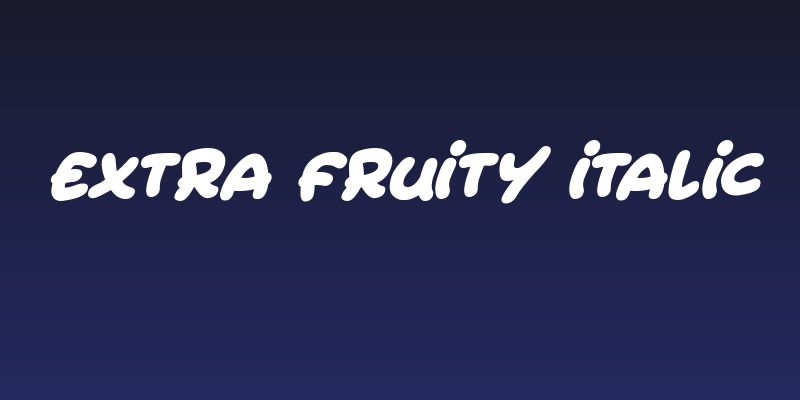 Extra Fruity Italic Social Header