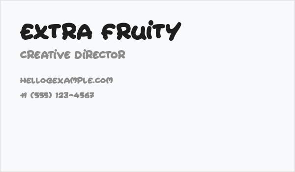 Extra Fruity Business Card