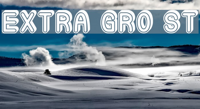 Extra Gro St Font examples