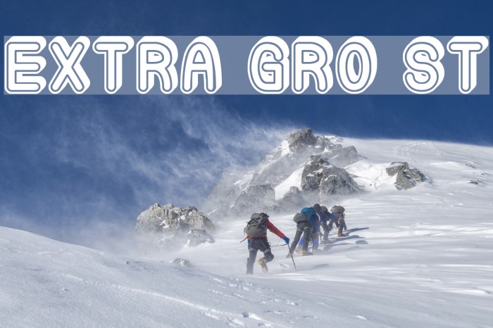 Extra Gro St Font examples