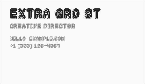 Extra Gro St Business Card