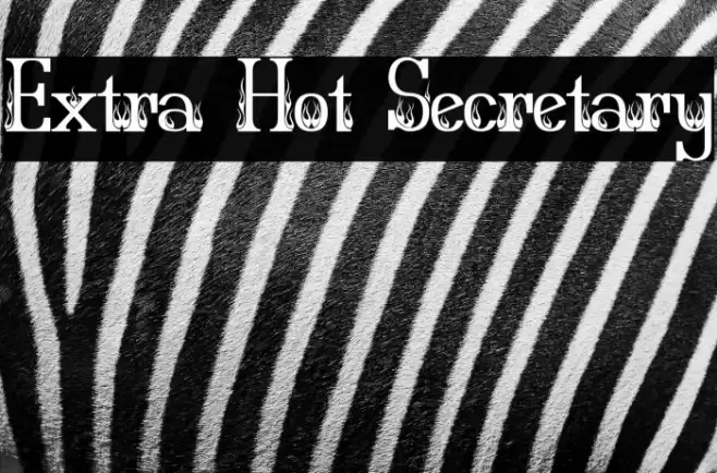 Extra Hot Secretary Font examples