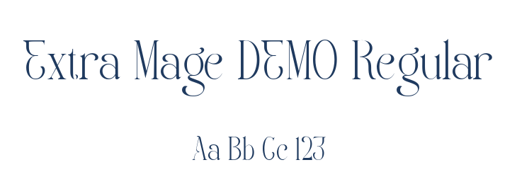 Extra Mage DEMO Regular Font Preview