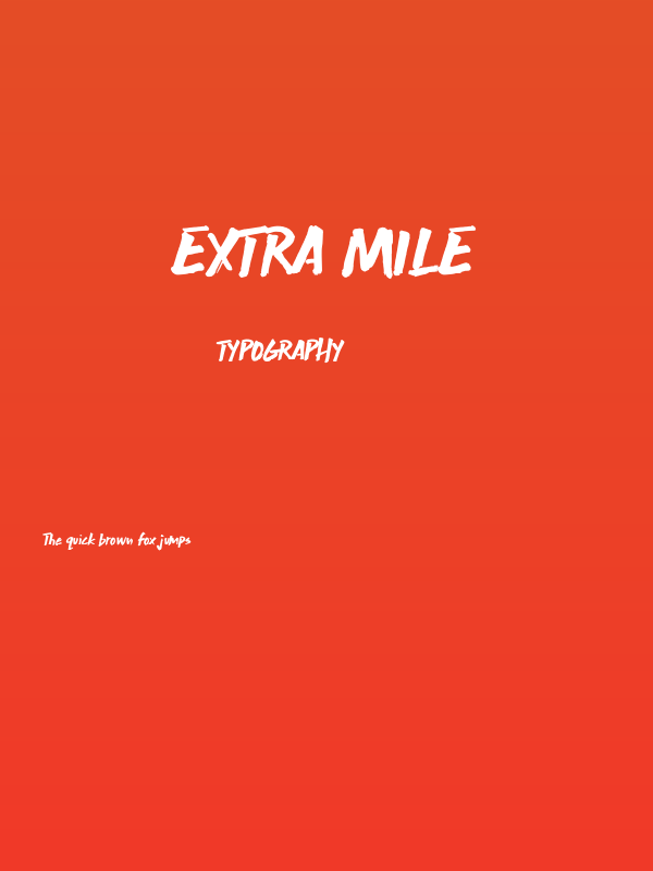 Extra Mile Poster