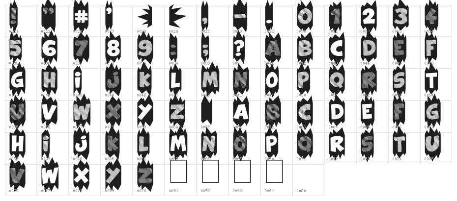 Extra Sales Character Map