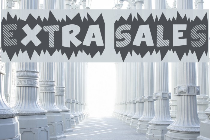 Extra Sales Font examples
