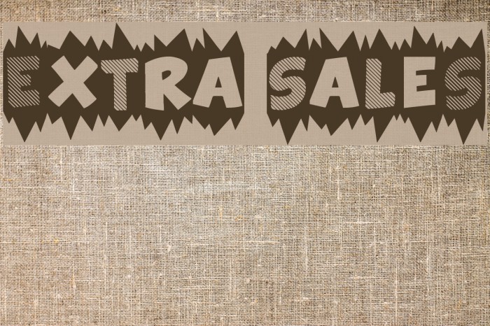 Extra Sales Font examples