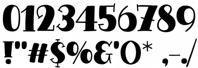 Extra Snack Font OTHER CHARS