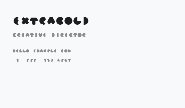 ExtraBold Business Card