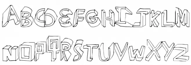 ExtraDimension Font LOWERCASE