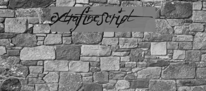 ExtraFineScript Font examples