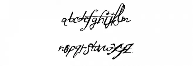 ExtraFineScript फ़ॉन्ट लोअरकेस