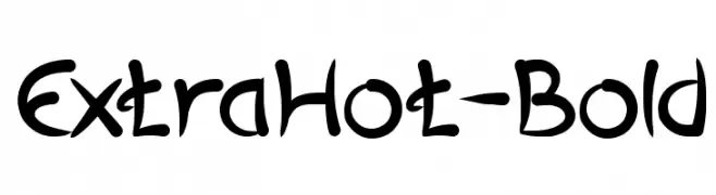 ExtraHot-Bold  font caratteri gratis