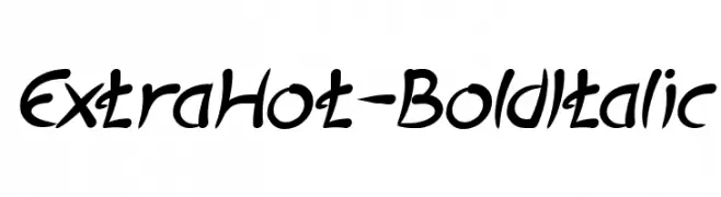 ExtraHot-BoldItalic  لخطوط تنزيل
