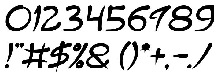 ExtraHot-BoldItalic Font OTHER CHARS