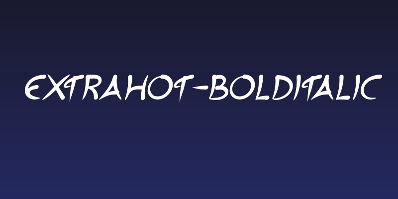ExtraHot-BoldItalic Social Header