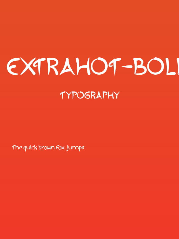 ExtraHot-Bold Poster