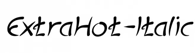 ExtraHot-Italic  font caratteri gratis