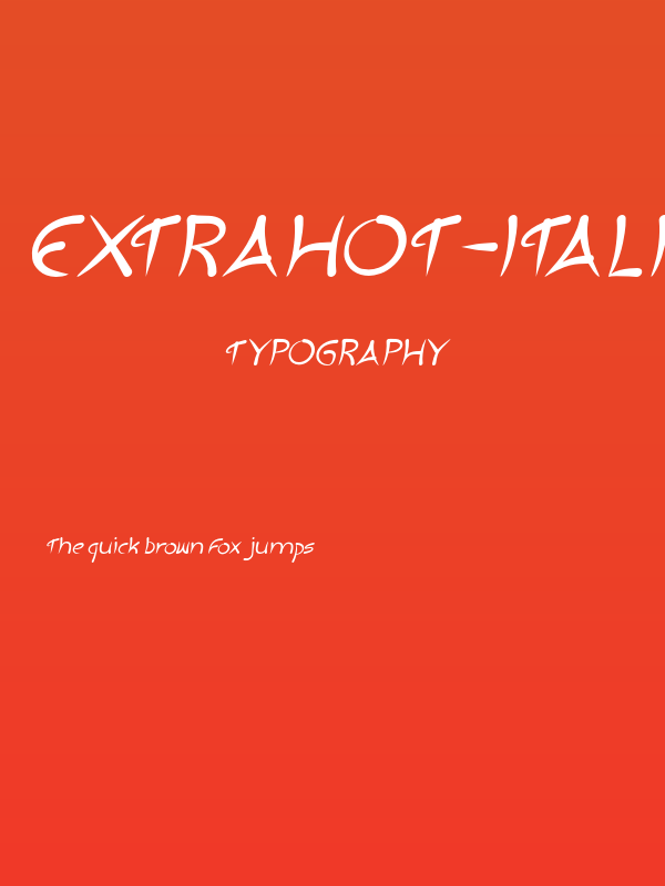 ExtraHot-Italic Poster