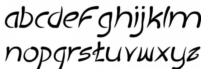 ExtraHot-Italic फ़ॉन्ट लोअरकेस