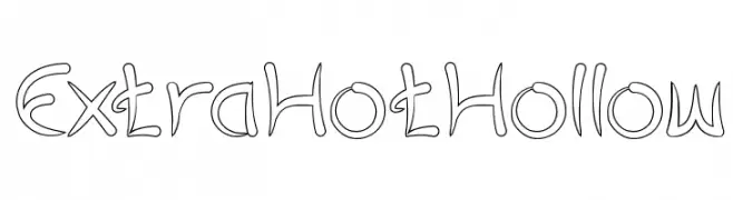 ExtraHotHollow  font caratteri gratis