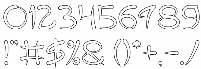 ExtraHotHollow Font OTHER CHARS