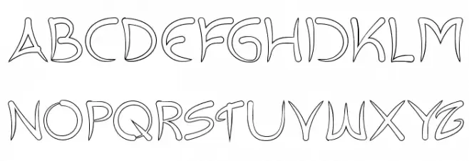 ExtraHotHollow 字体 大写