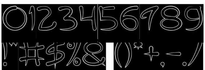 ExtraHotHollowInverse Font OTHER CHARS