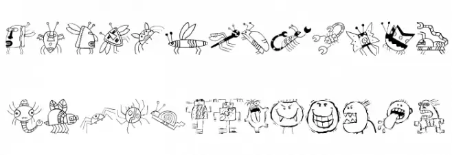 ExtraTerrestrialTwo Polices MAJUSCULES