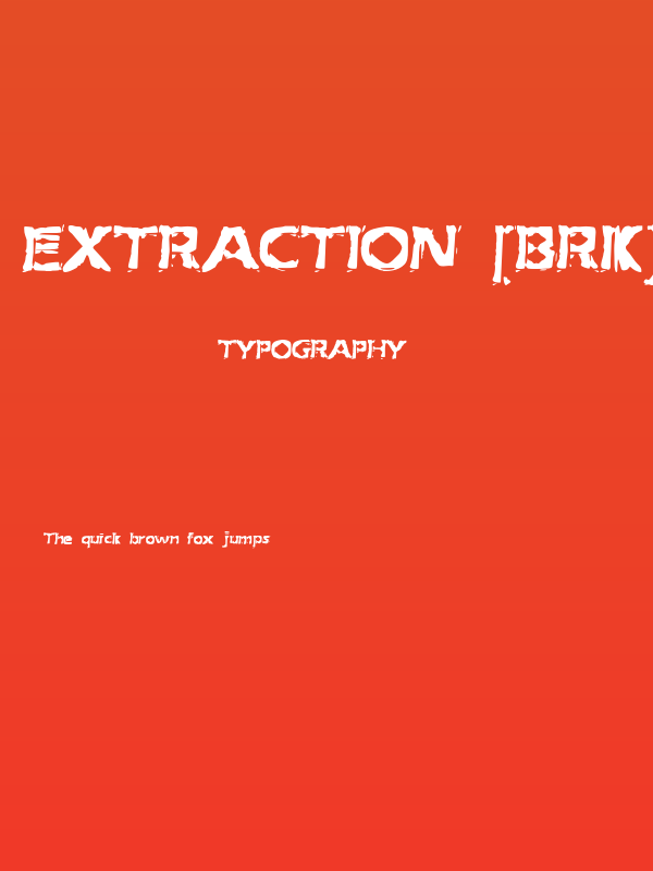 Extraction [BRK] Poster