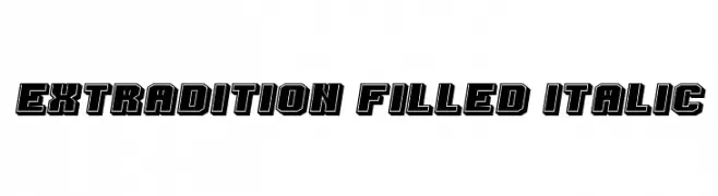 Extradition Filled Italic  フリーフォントのダウンロード