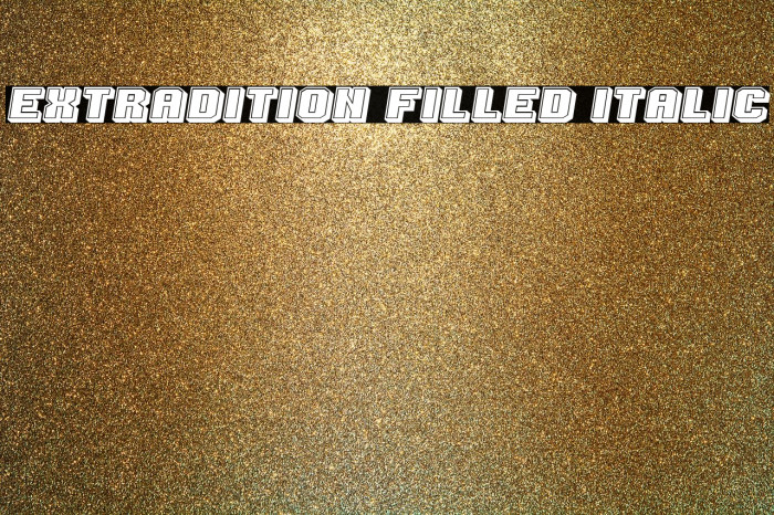 Extradition Filled Italic Font examples