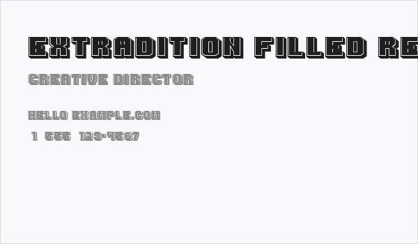 Extradition Filled Regular Business Card