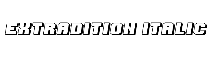 Extradition Italic  フリーフォントのダウンロード