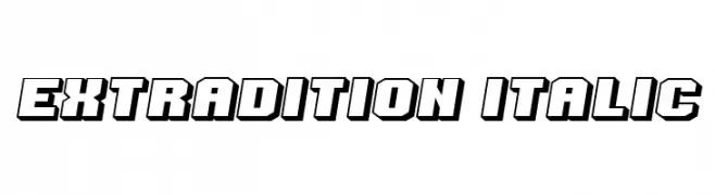 Extradition Italic  フリーフォントのダウンロード